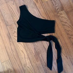 One Shoulder Cropped Shirt